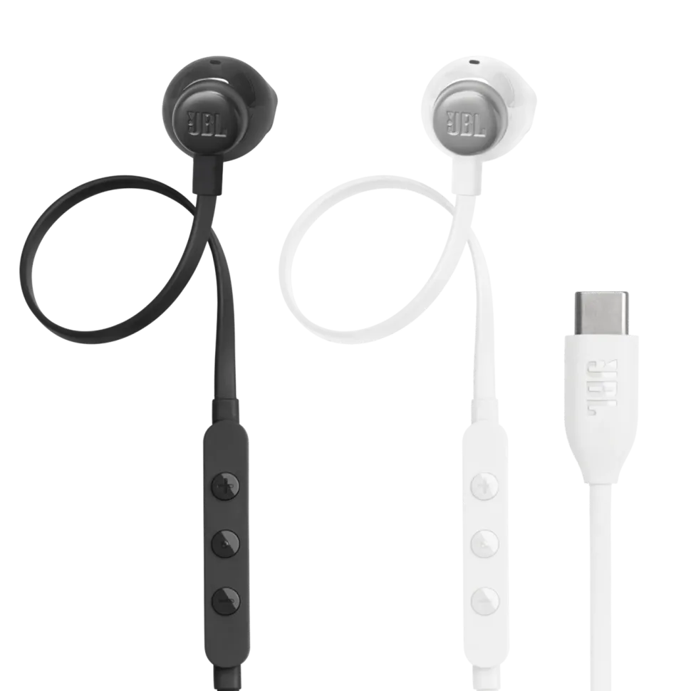 JBL Tune 305C USB-C-hörlurar med sladd Vit