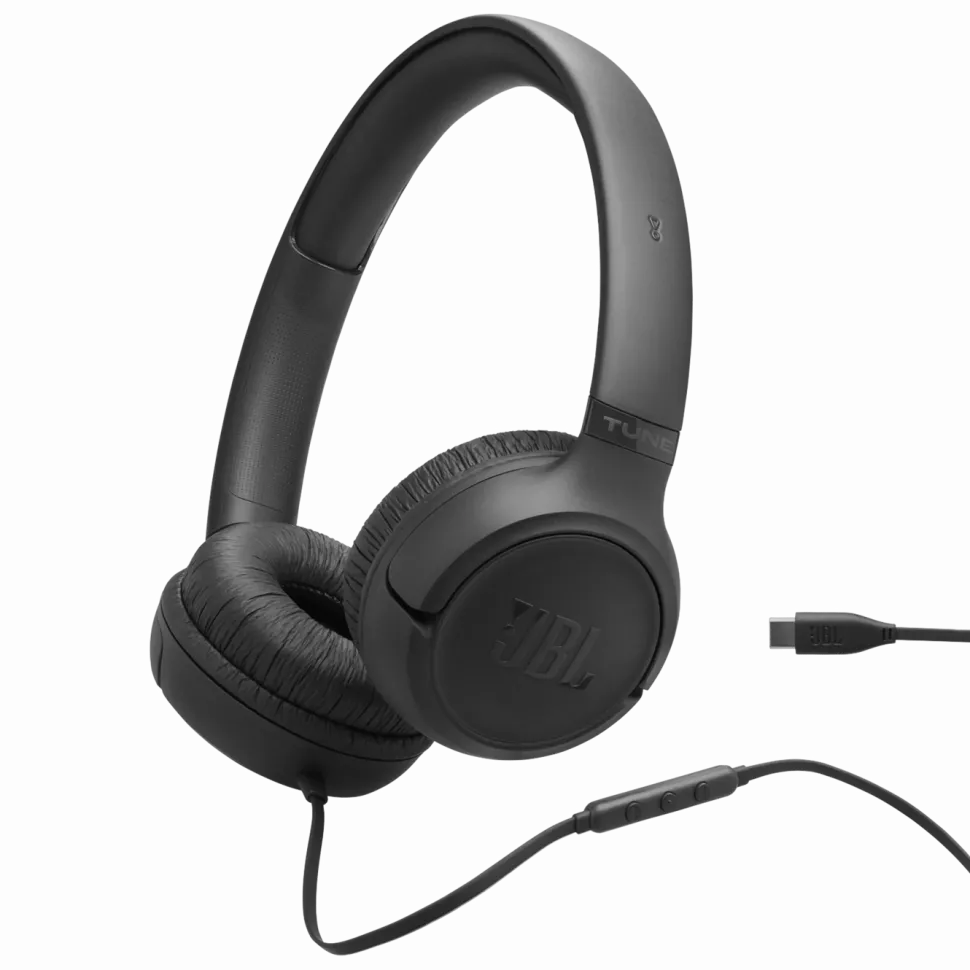 JBL Tune 530C USB-C on-ear-hörlurar Svart