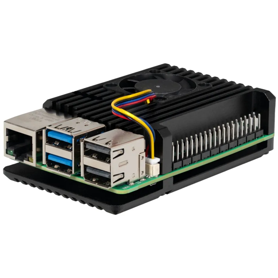 Joy-it Tåligt aluminiumskabinett för Raspberry Pi 5