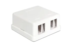 Keystone-uttagsbox 2 portar