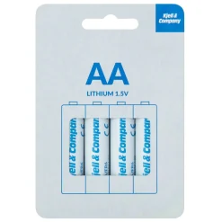 Kjell & Company AA-litiumbatterier 4-pack