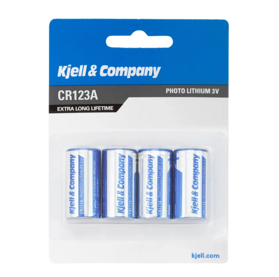 Kjell & Company CR123A Litiumbatteri 4-pack