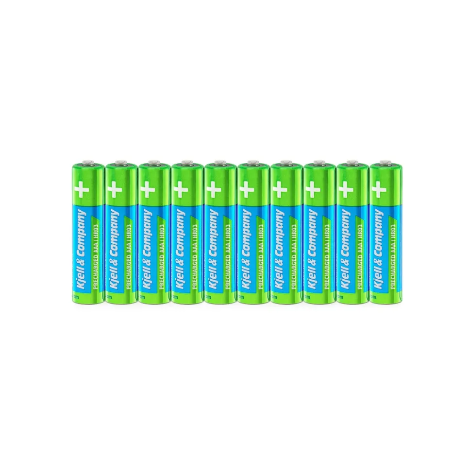 Kjell & Company Laddningsbara AAA-batterier 950 mAh 10-pack