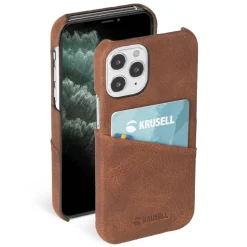 Krusell Plånboksskal för iPhone 12 Pro Max Cognac