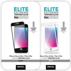 Linocell Elite Extreme Curved Skärmskydd för iPhone 6, 7 och 8 Plus Vit
