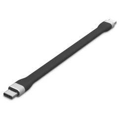 Linocell Flat USB-C-kabel 13 cm Svart
