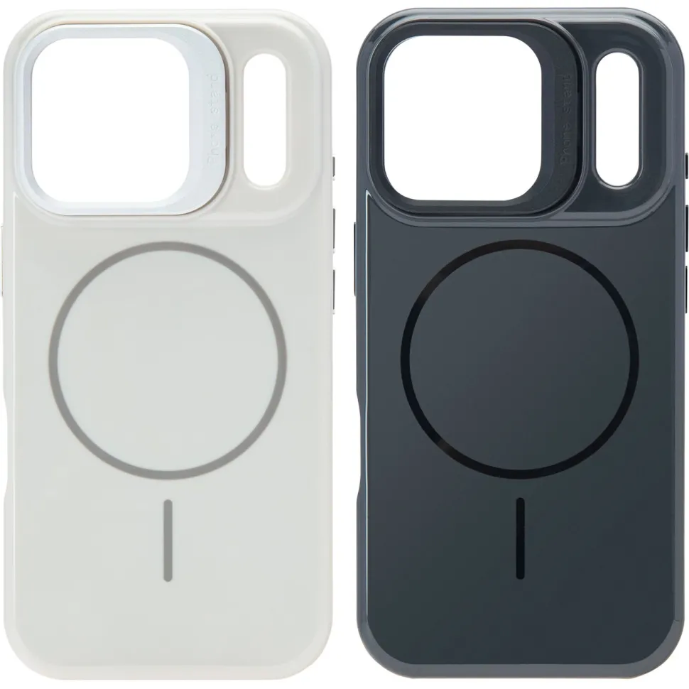 Linocell Flip Stand Case Mobilskal för iPhone 17 Pro Vit