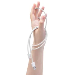 Linocell Flätad USB-A- till Lightning-kabel Vit 0,5 m