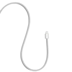 Linocell Flätad USB-A- till Lightning-kabel Vit 0,5 m