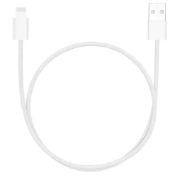 Linocell Flätad USB-A- till Lightning-kabel Vit 0,5 m