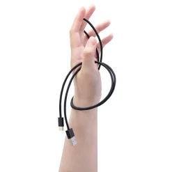Linocell Flätad USB-A- till USB-C-kabel Svart 2 m