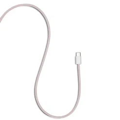Linocell Flätad USB-A- till USB-C-kabel Rosa 0,5 m