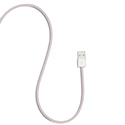 Linocell Flätad USB-A- till USB-C-kabel Rosa 1 m