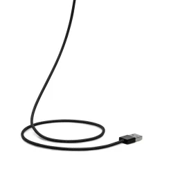 Linocell Flätad USB-A- till USB-C-kabel Svart 0,5 m