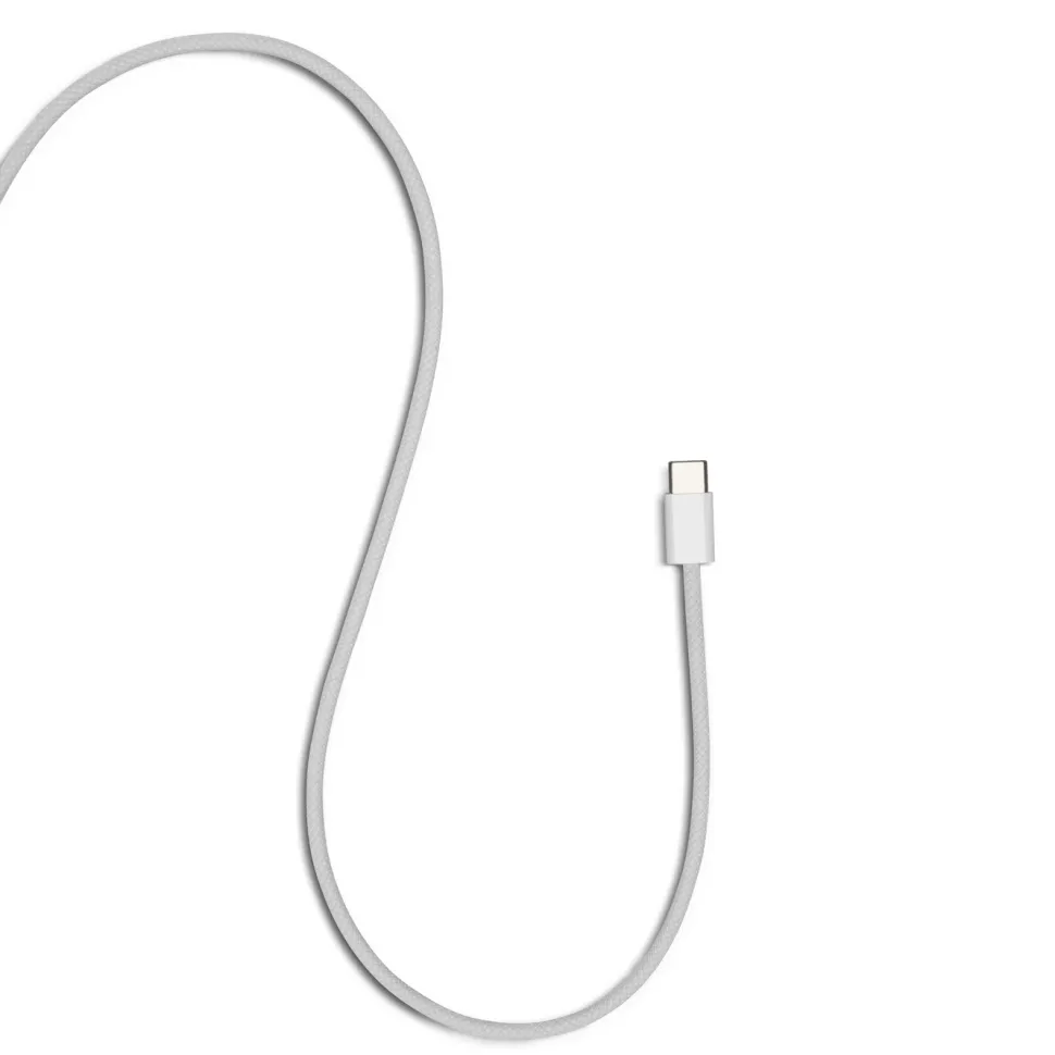 Linocell Flätad USB-A- till USB-C-kabel Vit 0,5 m