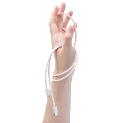 Linocell Flätad USB-C- till Lightning-kabel Rosa 0,5 m