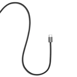 Linocell Flätad USB-C- till Lightning-kabel Svart 0,5 m