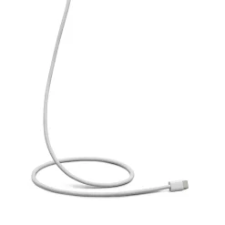Linocell Flätad USB-C- till Lightning-kabel Vit 2 m