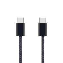 Linocell Flätad USB-C- till USB-C-kabel 240 W Svart 1m