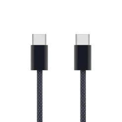 Linocell Flätad USB-C- till USB-C-kabel 60W Svart 0,5 m