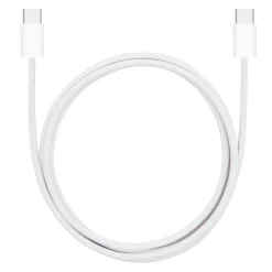 Linocell Flätad USB-C- till USB-C-kabel 60W Vit 1 m