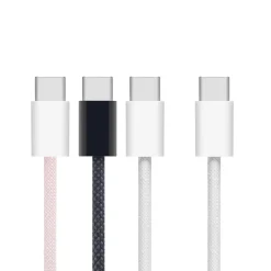 Linocell Flätad USB-C- till USB-C-kabel 60W Svart 1 m