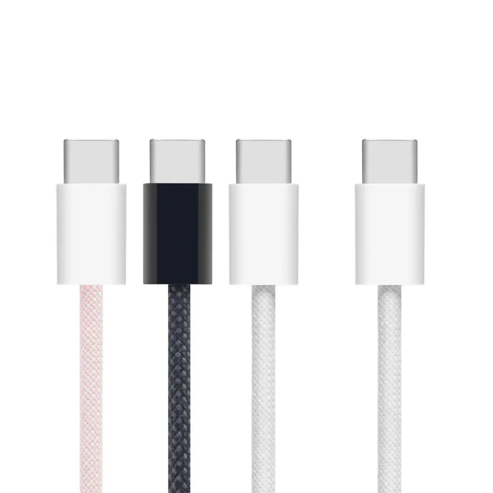 Linocell Flätad USB-C- till USB-C-kabel 60W Svart 1 m