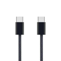 Linocell Flätad USB-C- till USB-C-kabel 60W Svart 2 m