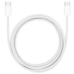 Linocell Flätad USB-C- till USB-C-kabel 240 W Vit 1m