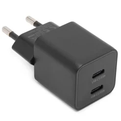 Linocell GaN snabbladdare 35 W PD med 2 USB-C-portar Svart