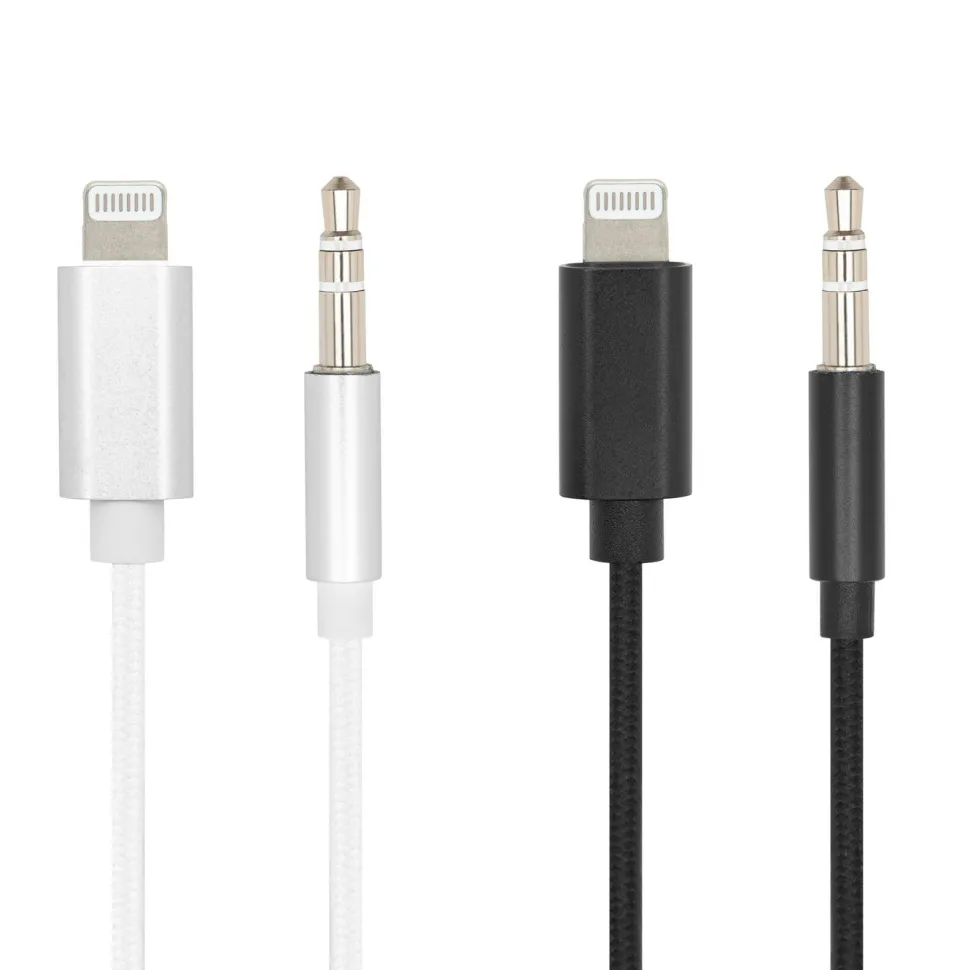 Linocell Lightning till 3,5 mm-kabel 1 m Vit