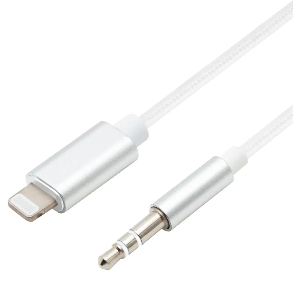 Linocell Lightning till 3,5 mm-kabel 1 m Vit