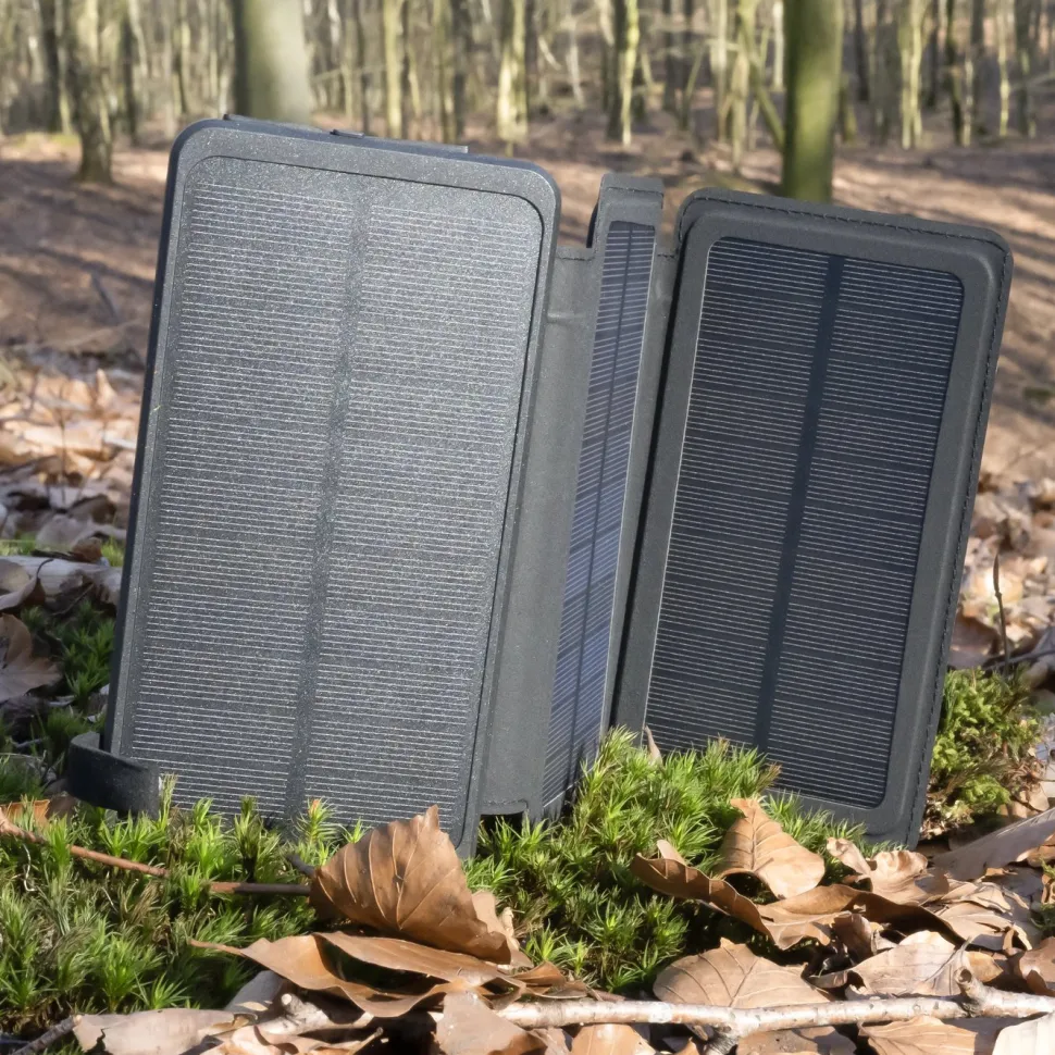 Linocell Powerbank med solcellsladdning 16000 mAh