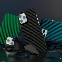 Linocell Premium Kevlar Tåligt skal för iPhone 13 Pro Max Grön