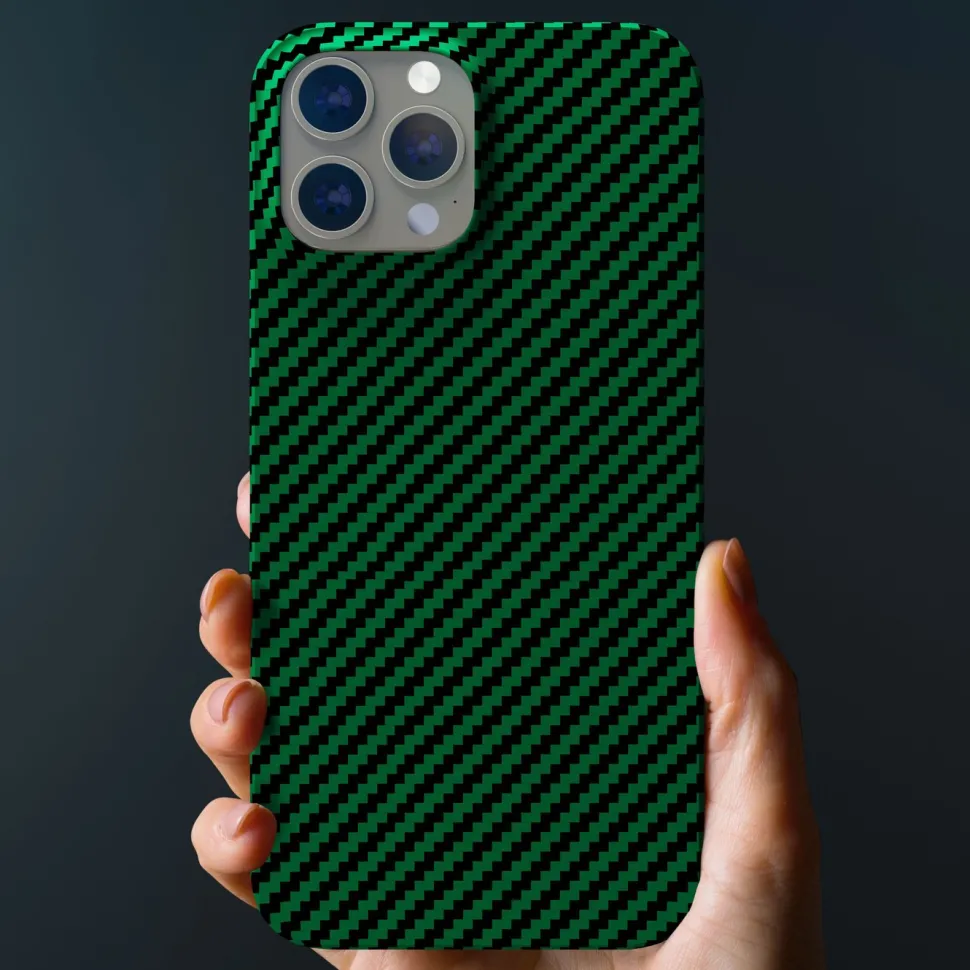 Linocell Premium Kevlar Tåligt skal för iPhone 13 Pro Max Grön