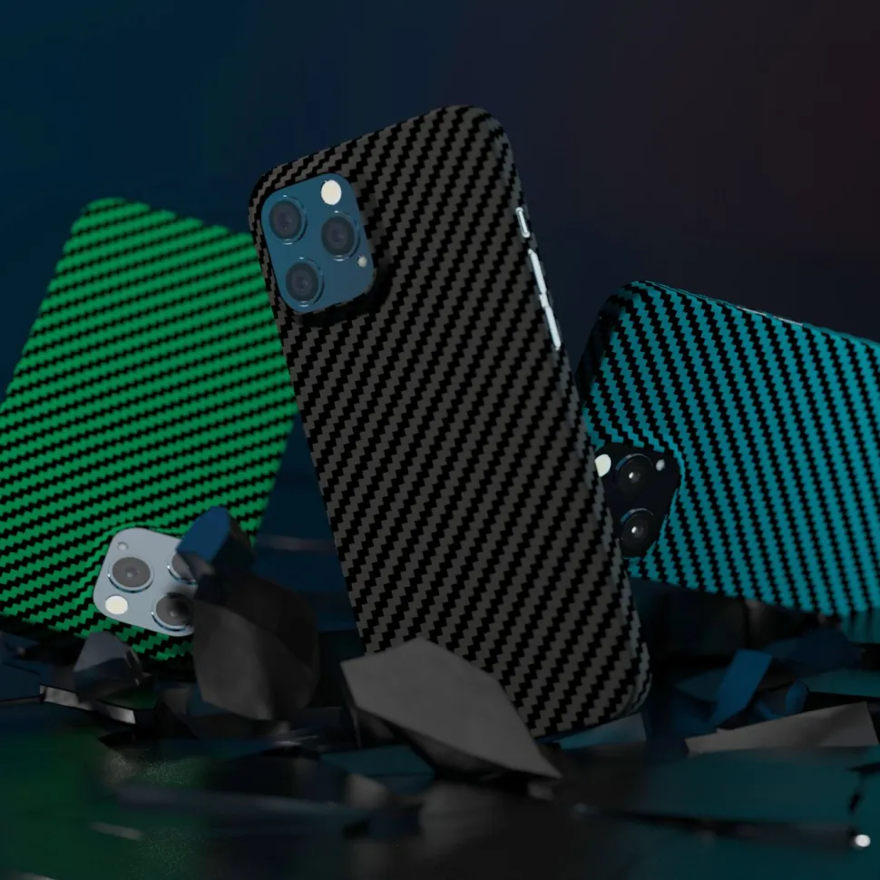 Linocell Premium Kevlar Tåligt skal för iPhone 12 Pro Max Svart