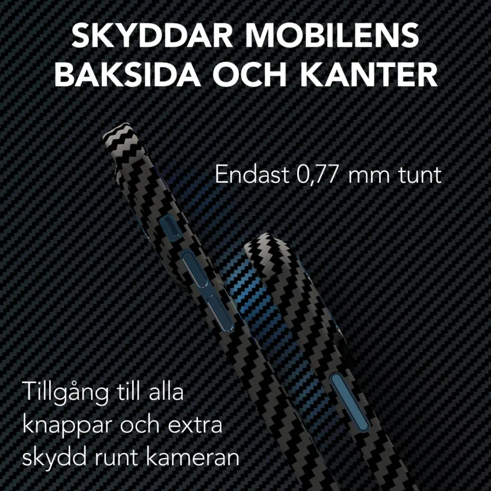 Linocell Premium Kevlar Tåligt skal för iPhone 12 Pro Max Svart