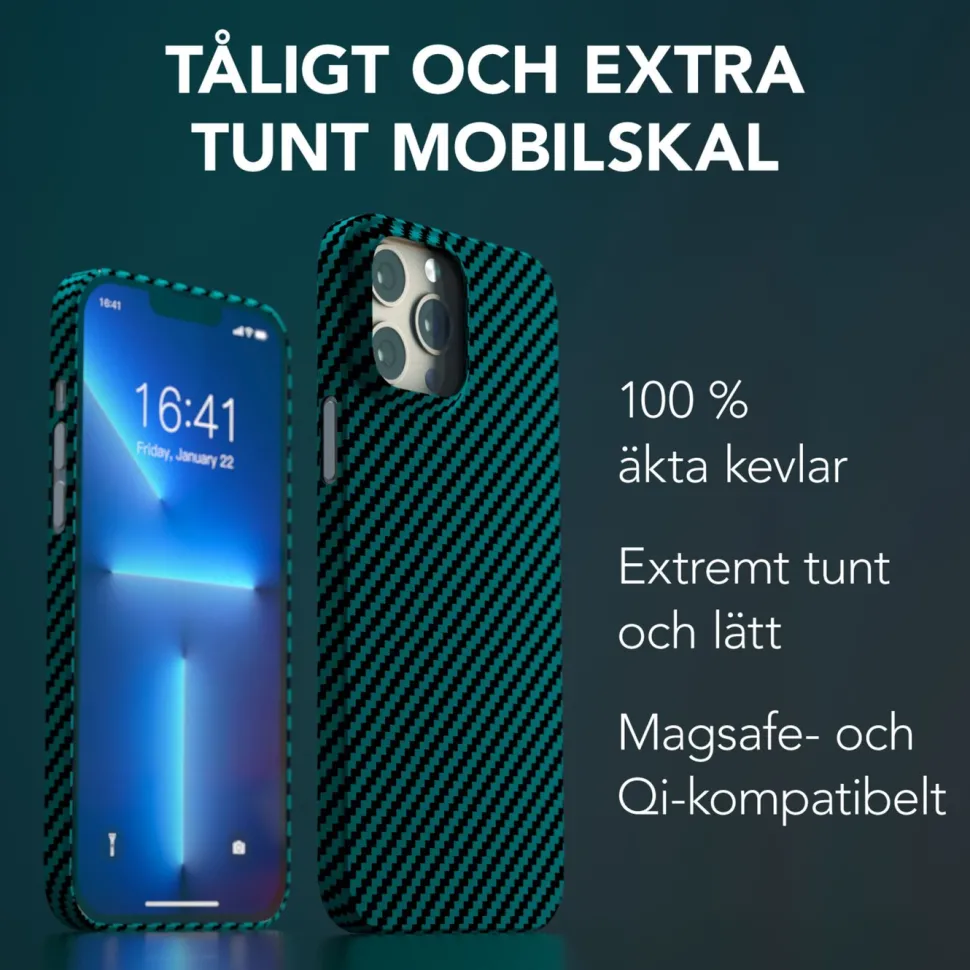 Linocell Premium Kevlar Tåligt skal för iPhone 13 Pro Max Blå
