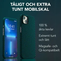 Linocell Premium Kevlar Tåligt skal för iPhone 13 Blå