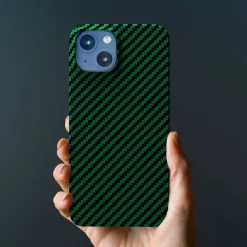 Linocell Premium Kevlar Tåligt skal för iPhone 13 Mini Grön