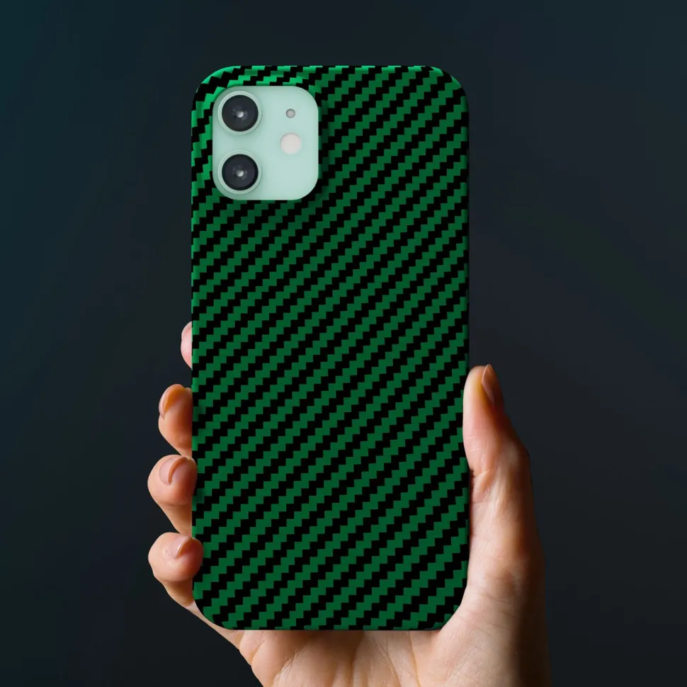 Linocell Premium Kevlar Tåligt skal för iPhone 12 & 12 Pro Grön