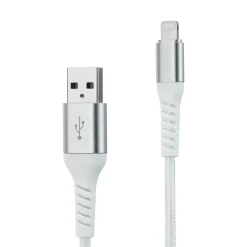 Linocell Premium Kevlar USB-A till Lightning-kabel 1 m Vit