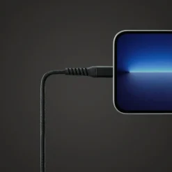 Linocell Premium Kevlar USB-A till Lightning-kabel 1 m Svart