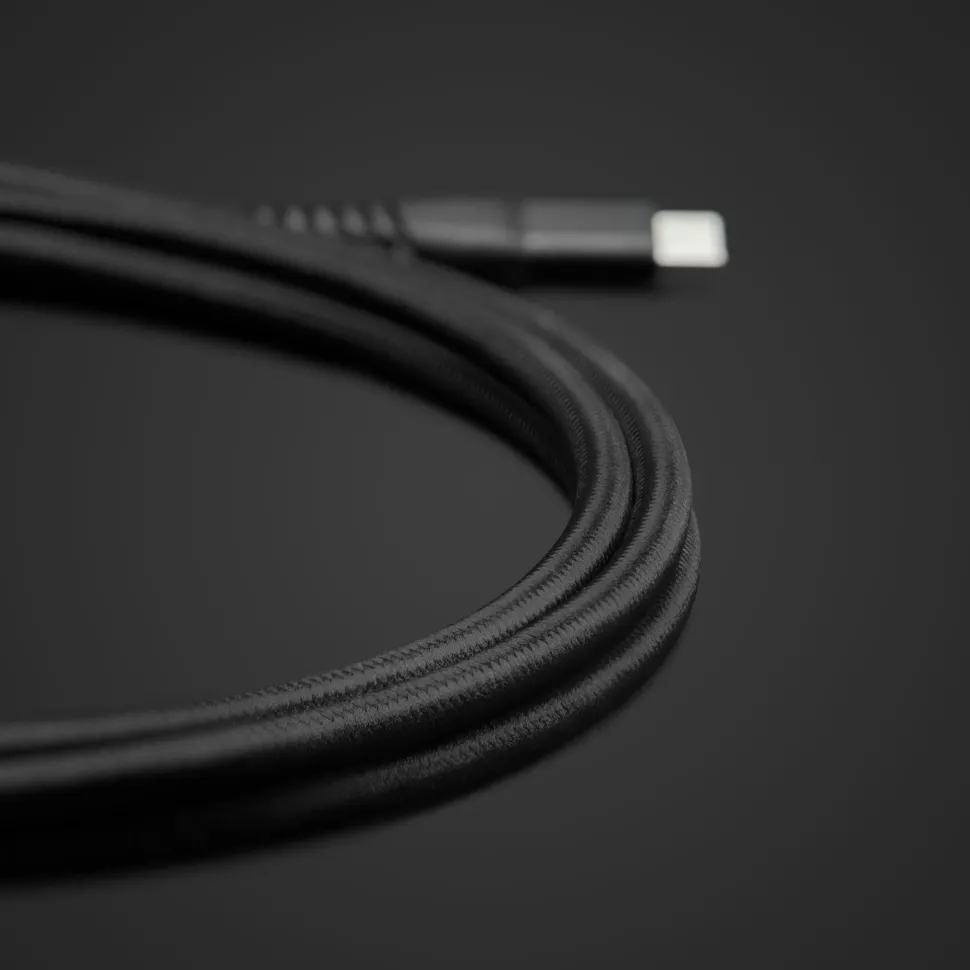 Linocell Premium Kevlar USB-C 3.2-kabel Svart 2 m