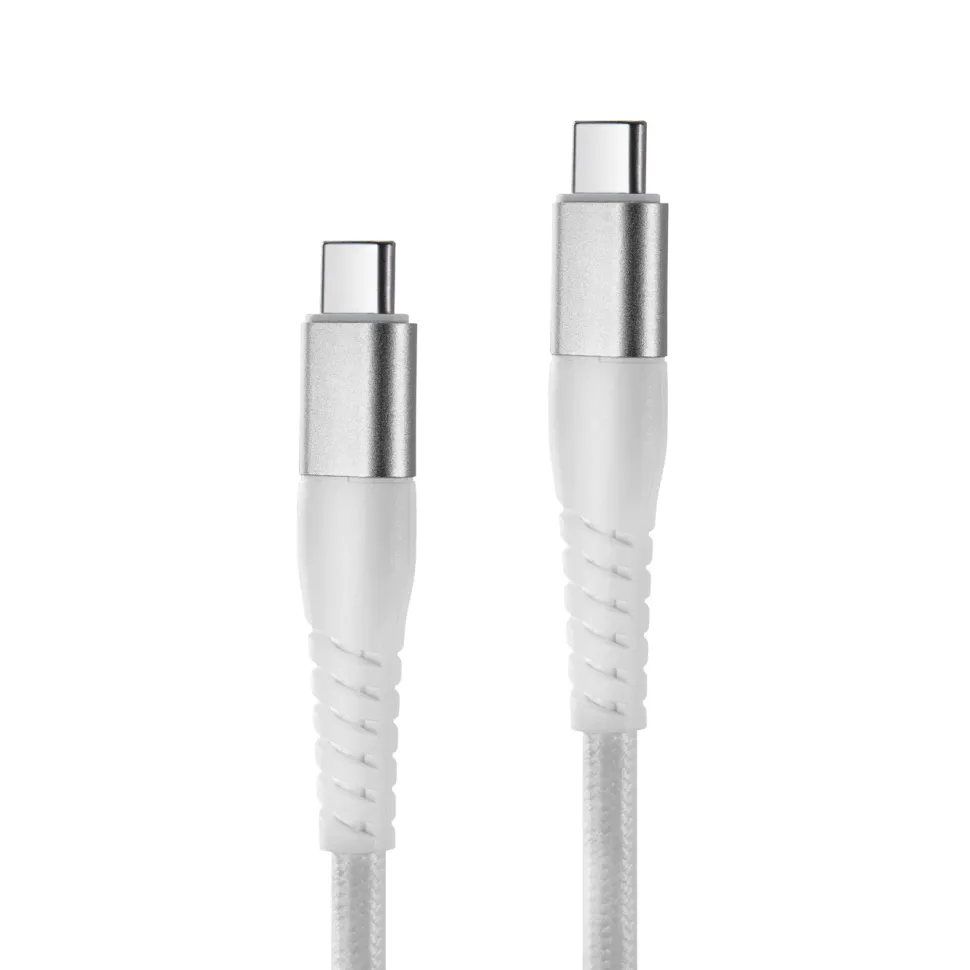 Linocell Premium Kevlar USB-C 3.2-kabel Vit 3 m