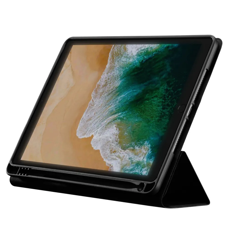 Linocell Premium Trifold Cover för iPad (7:e-9:e gen), Air (3:e gen), Pro (10,5 tum) Svart