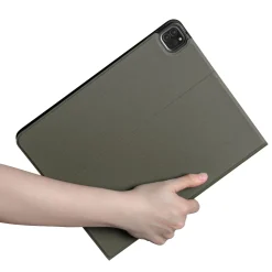 Linocell Premium Trifold Cover för iPad Pro 12,9" (3:e-6:e gen) Olivgrön
