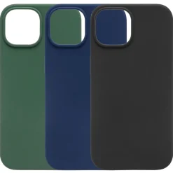 Linocell Rubber case för iPhone 15 Grön