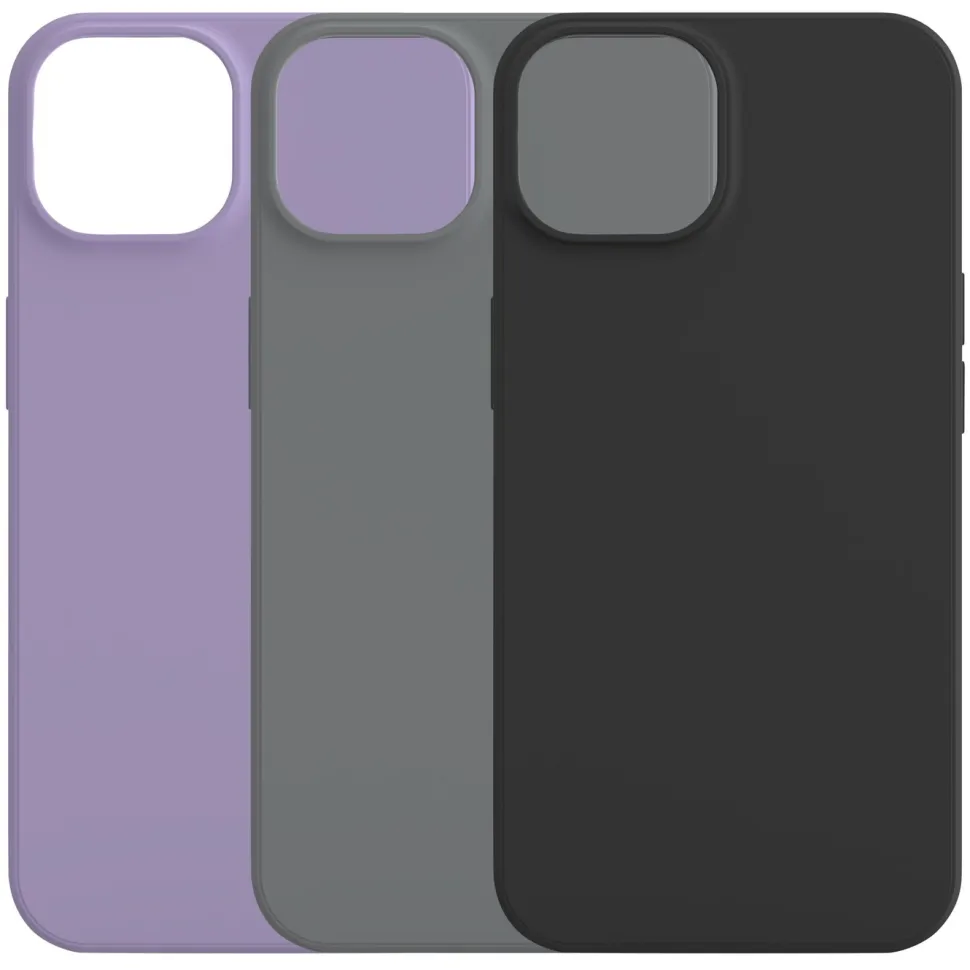 Linocell Rubber case för iPhone 13, 14 och 16e Svart