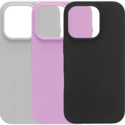 Linocell Rubber case för iPhone 16 Pro Svart